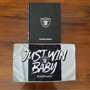 Las Vegas Raiders 2025 Season Tickets Gift Book and Rally Towel Set (no tickets)